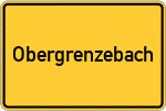 Place name sign Obergrenzebach