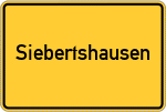 Place name sign Siebertshausen