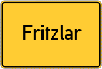 Place name sign Fritzlar