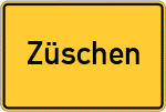 Place name sign Züschen, Waldeck