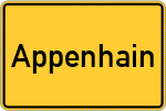 Place name sign Appenhain