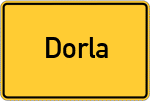 Place name sign Dorla