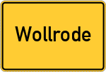 Place name sign Wollrode