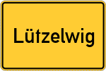 Place name sign Lützelwig