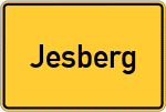 Place name sign Jesberg