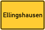 Place name sign Ellingshausen, Hessen