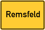 Place name sign Remsfeld