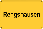 Place name sign Rengshausen, Hessen
