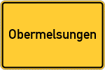 Place name sign Obermelsungen