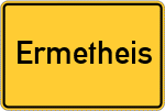 Place name sign Ermetheis