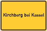 Place name sign Kirchberg bei Kassel