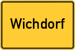 Place name sign Wichdorf, Hessen