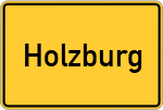 Place name sign Holzburg