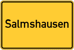 Place name sign Salmshausen