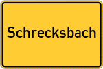 Place name sign Schrecksbach