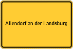 Place name sign Allendorf an der Landsburg