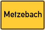 Place name sign Metzebach