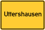 Place name sign Uttershausen
