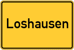 Place name sign Loshausen
