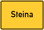 Place name sign Steina, Kreis Ziegenhain, Hessen