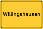Place name sign Willingshausen