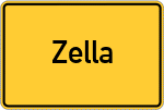 Place name sign Zella, Hessen