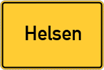 Place name sign Helsen