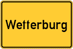 Place name sign Wetterburg