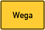 Place name sign Wega