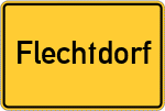 Place name sign Flechtdorf