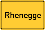 Place name sign Rhenegge