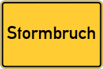 Place name sign Stormbruch