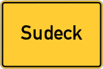 Place name sign Sudeck