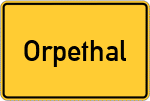 Place name sign Orpethal