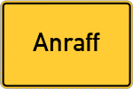 Place name sign Anraff