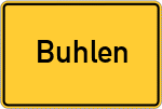 Place name sign Buhlen