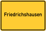 Place name sign Friedrichshausen