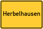 Place name sign Herbelhausen
