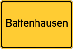 Place name sign Battenhausen