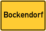 Place name sign Bockendorf, Kreis Frankenberg, Eder