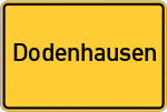 Place name sign Dodenhausen