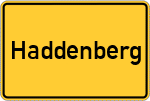 Place name sign Haddenberg