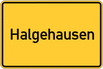 Place name sign Halgehausen