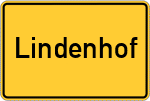 Place name sign Lindenhof, Eder
