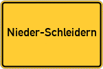 Place name sign Nieder-Schleidern