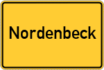 Place name sign Nordenbeck