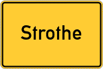 Place name sign Strothe, Waldeck