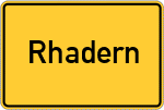 Place name sign Rhadern