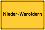 Place name sign Nieder-Waroldern
