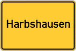 Place name sign Harbshausen